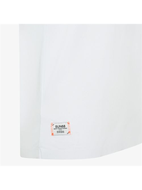 Polo in piquet tecnico bianco SUN 68 | A36143/01